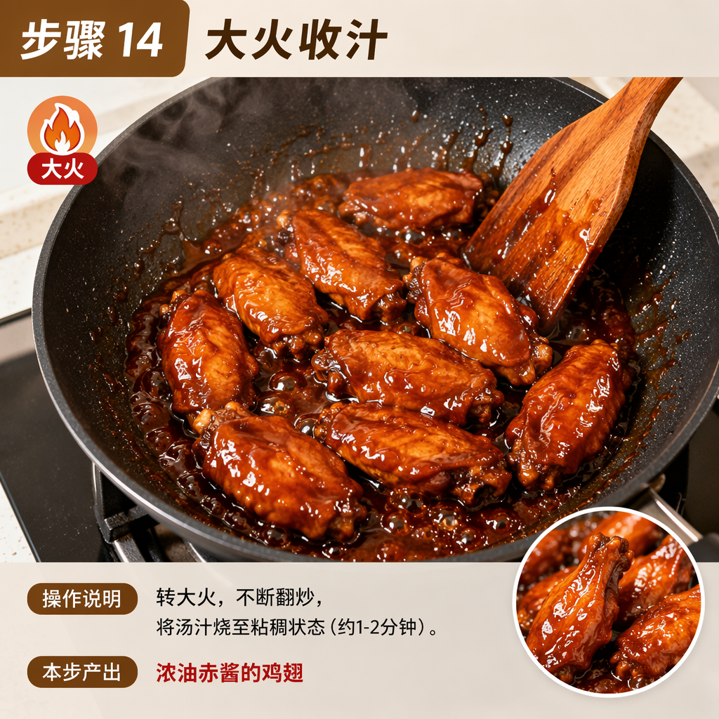 Step 14: Reduce the Sauce over High Heat