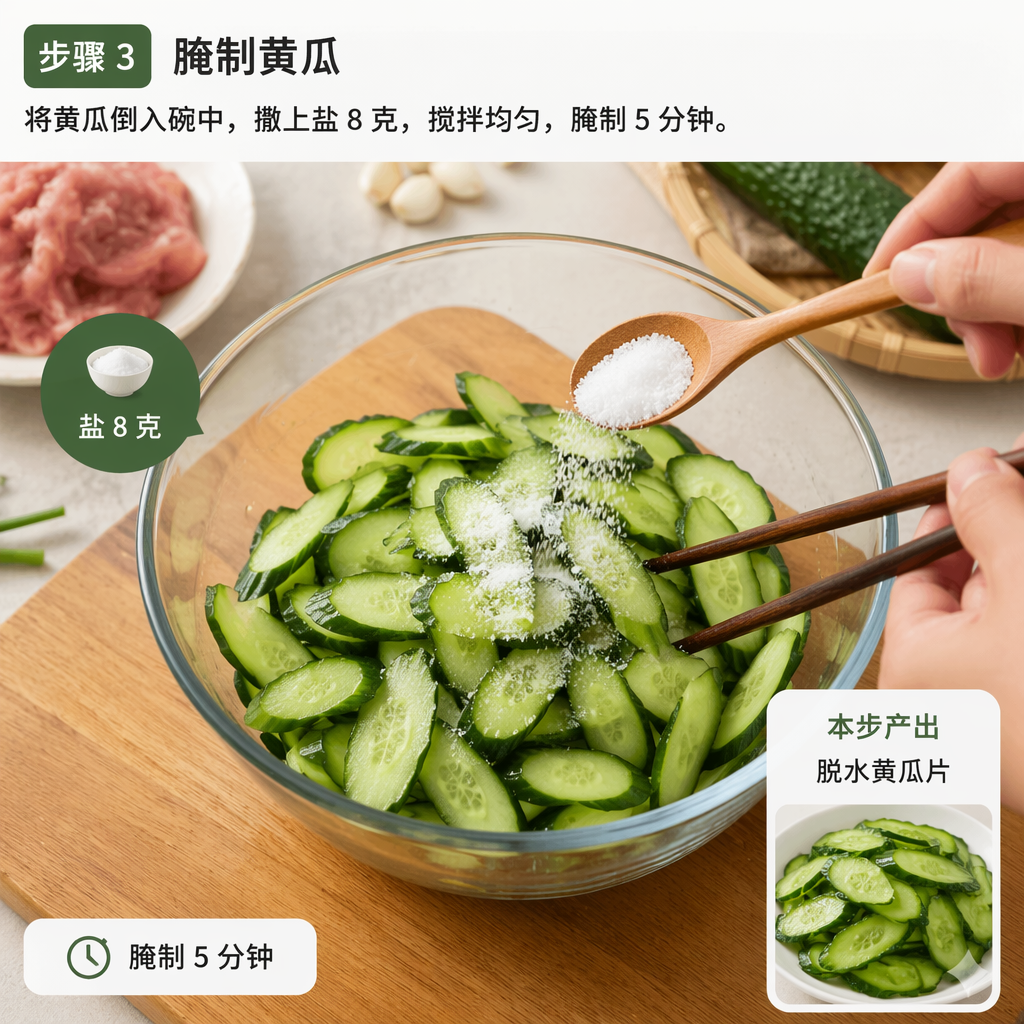 Step 3: Marinate the Cucumber
