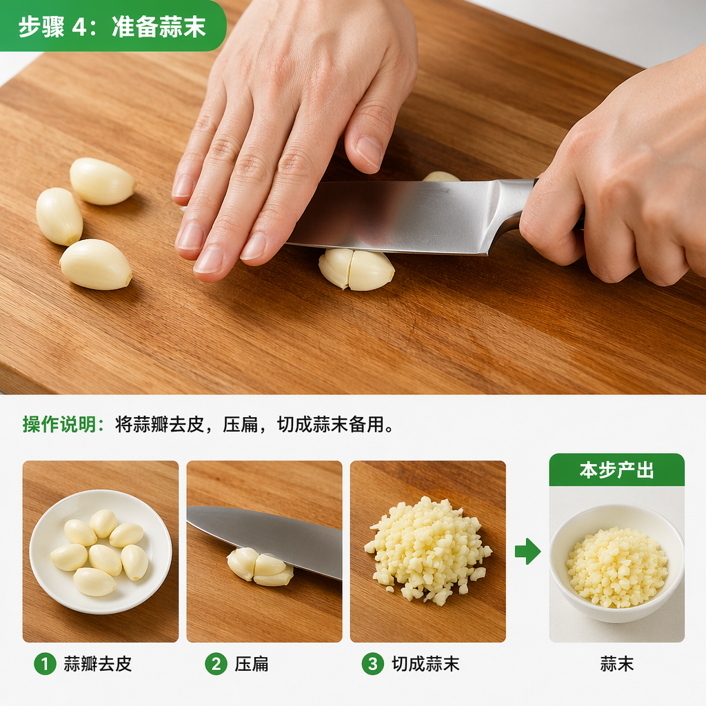 Step 4: Prep the Minced Garlic