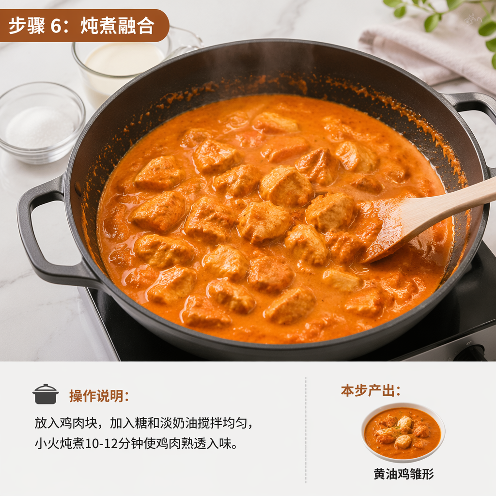 Step 6: Simmer and Combine