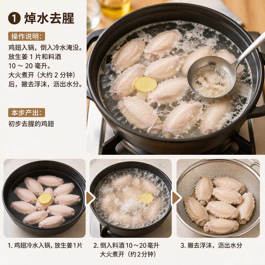 Step 1: Blanch to Remove Gamey Flavor