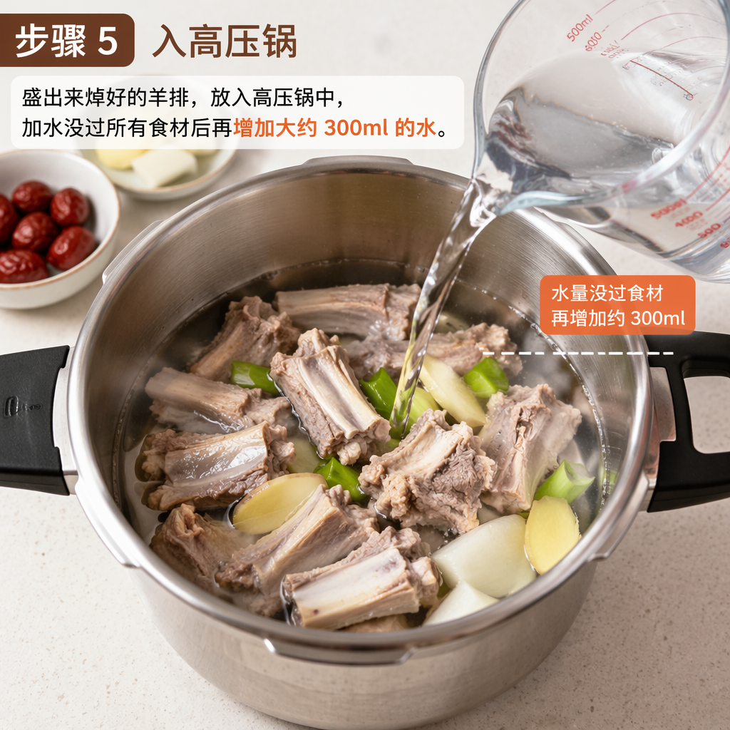 Step 5: Transfer to the Pressure Cooker