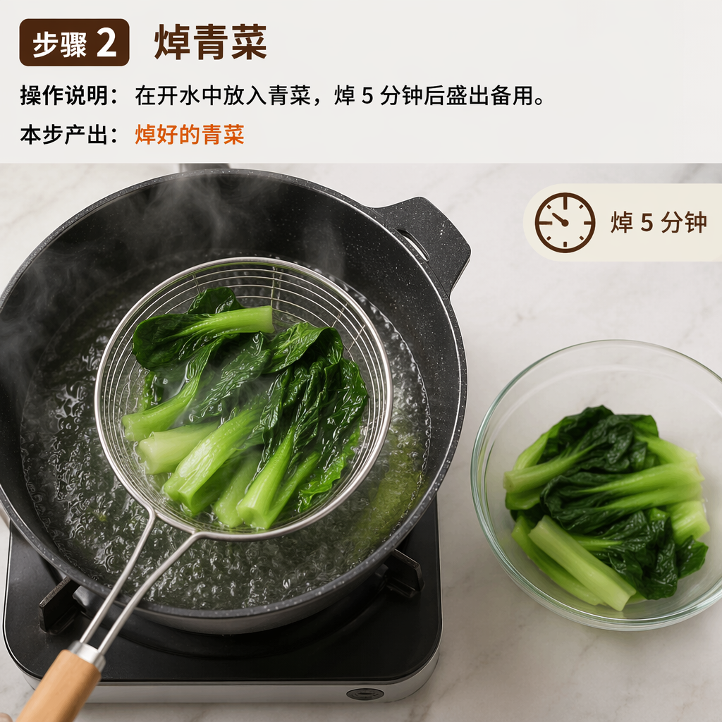 Step 2: Blanch the Green Vegetables