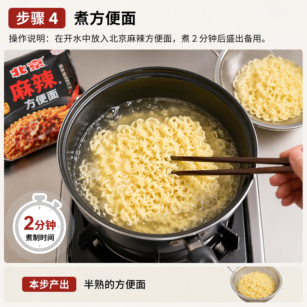 Step 4: Cook the Instant Noodles