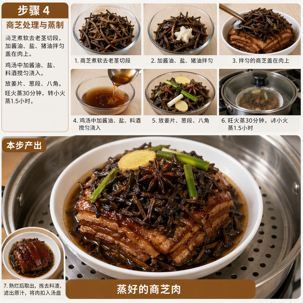 Step 4: Prep the Shangzhi and Steam