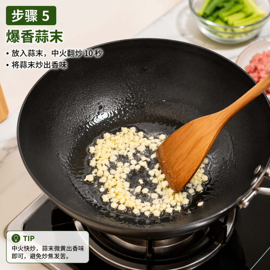 Step 5: Fry the Garlic