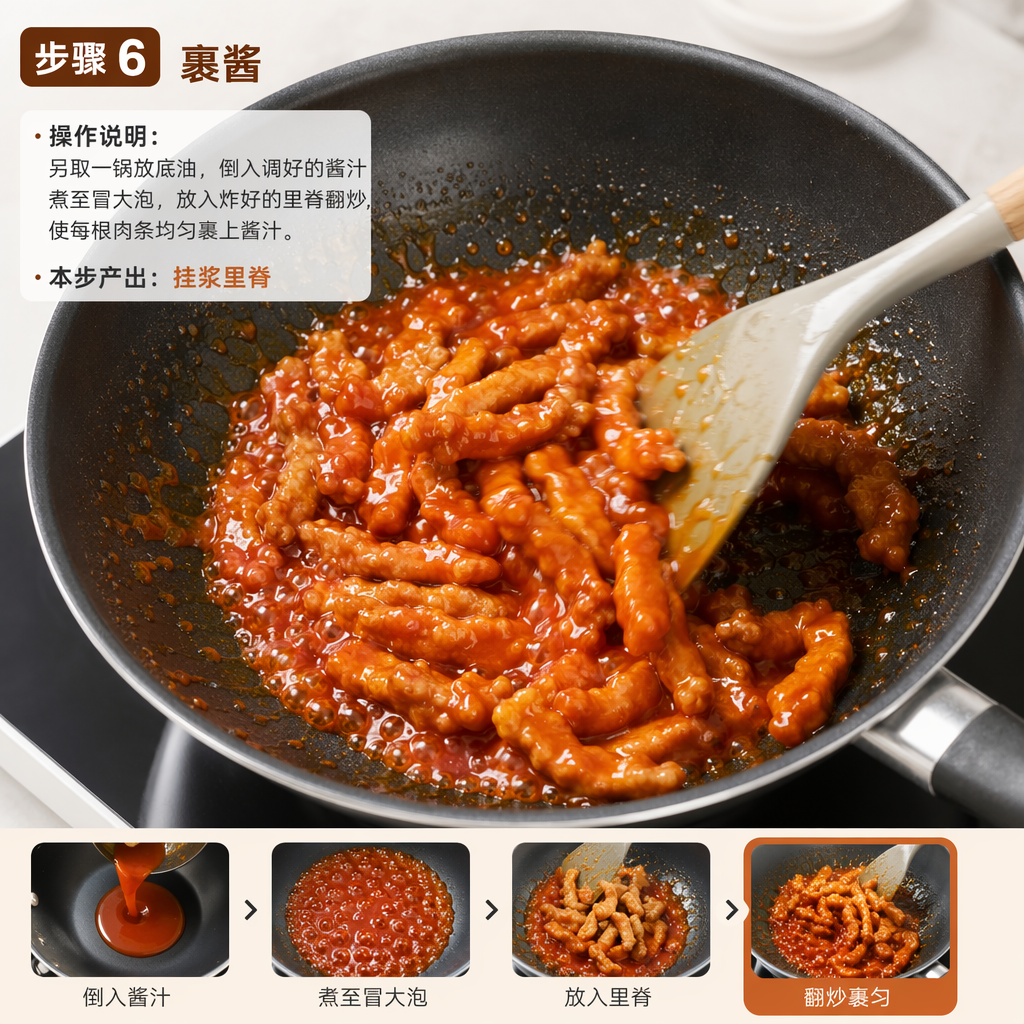 Step 6: Coat with Sauce
