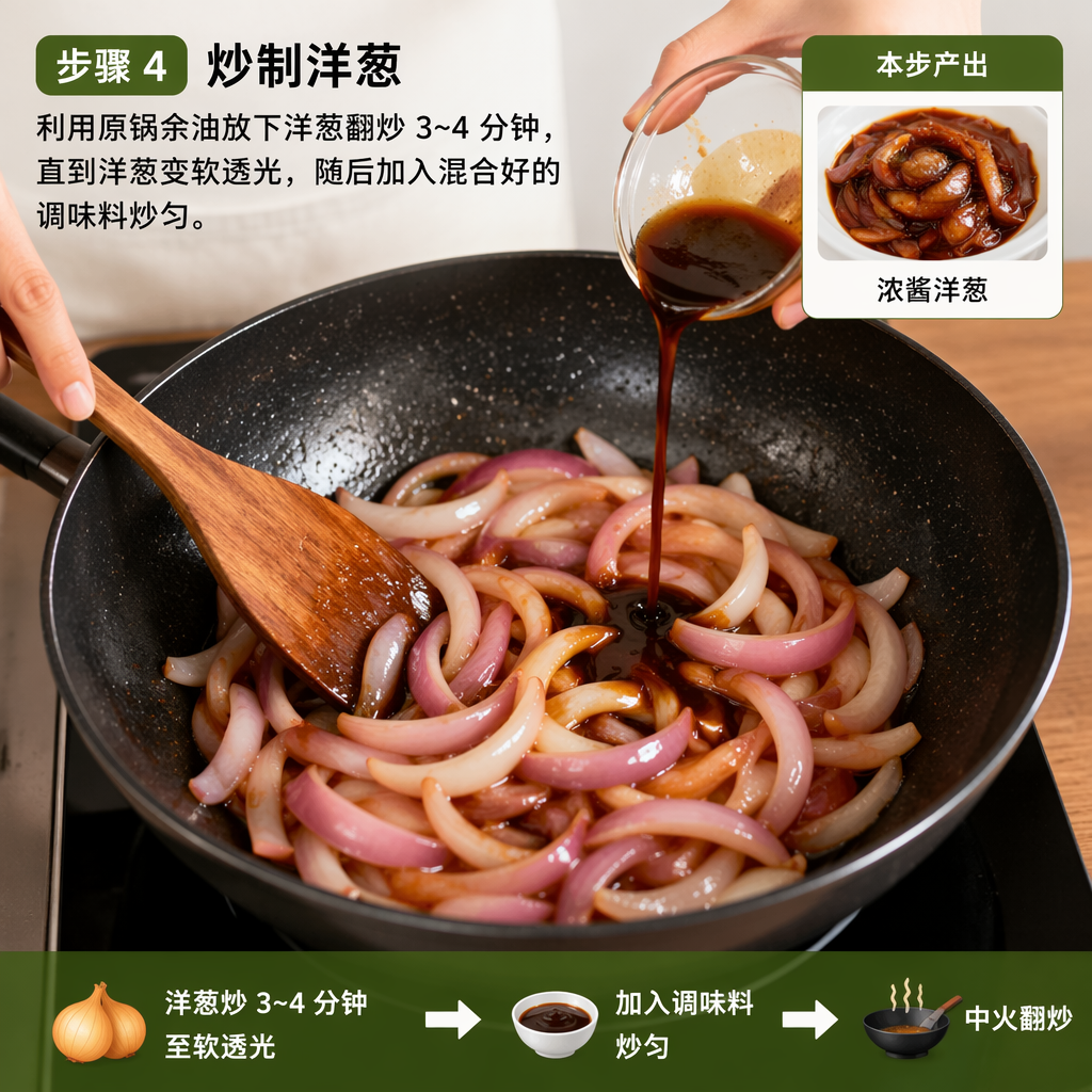 Step 4: Stir-Fry the Onions
