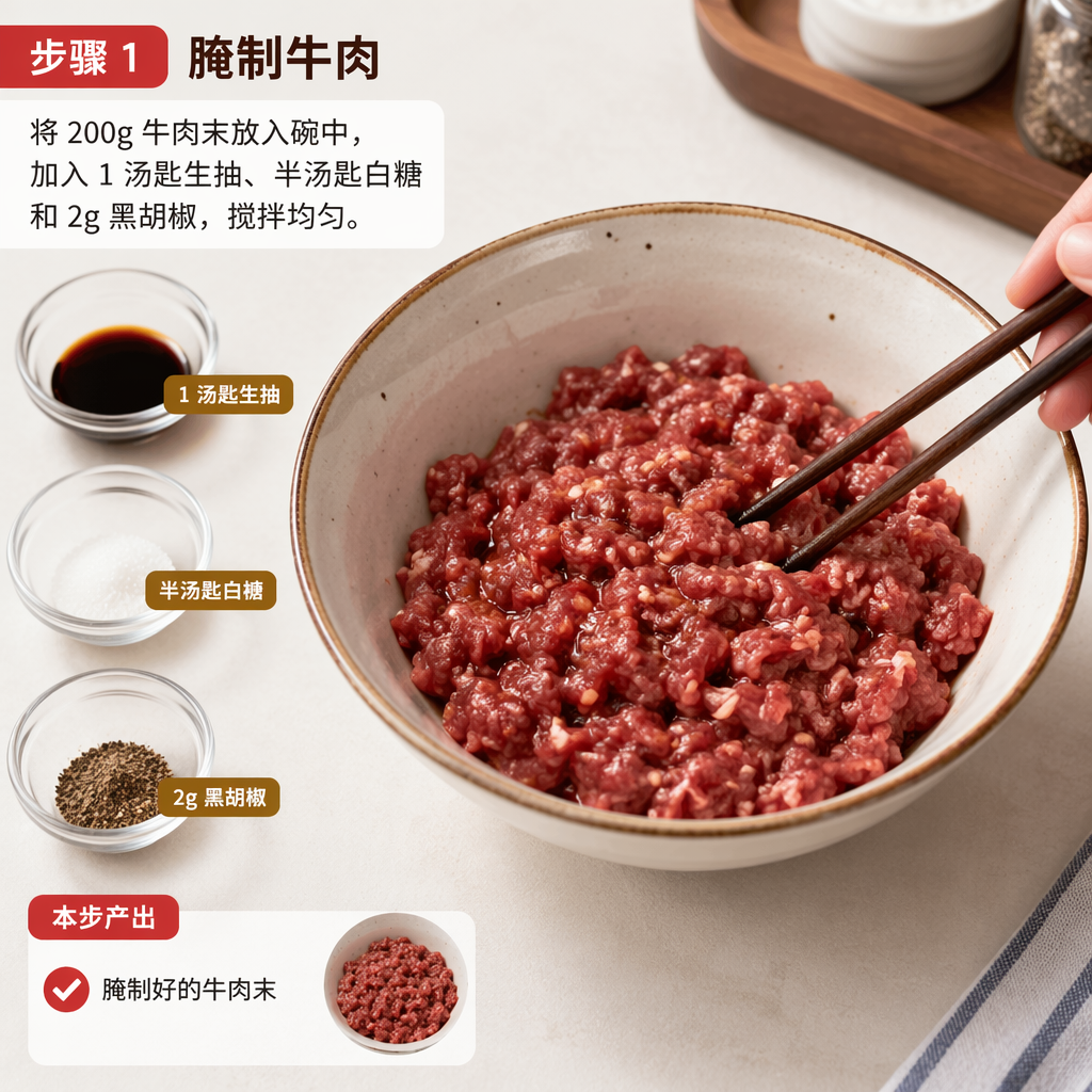 Step 1: Marinate the Beef