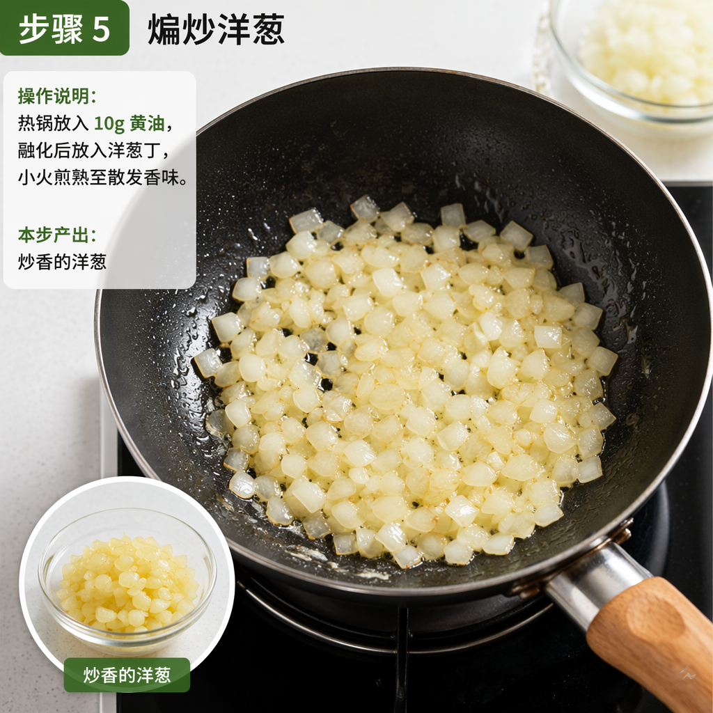 Step 5: Sauté the Onion