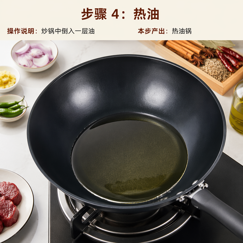 Step 4: Heat the oil