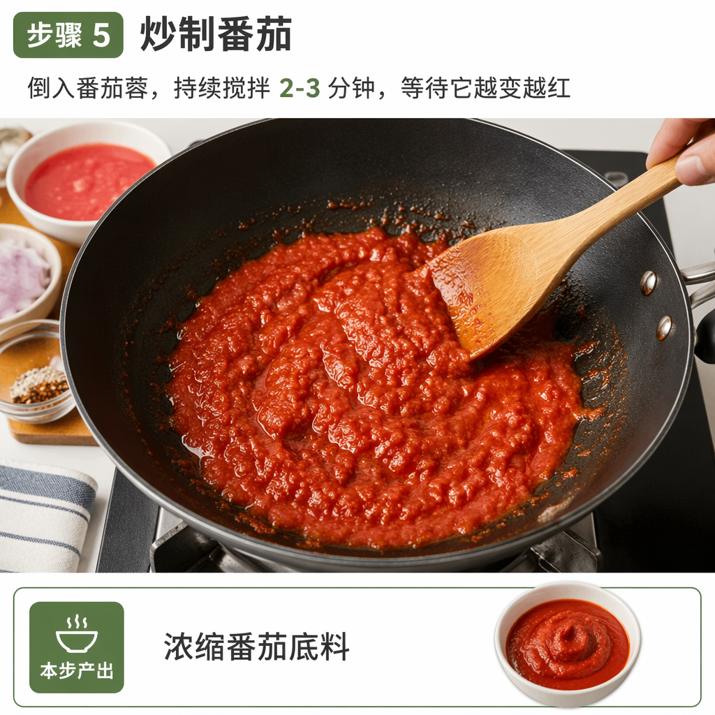 Step 5: Sauté the tomato