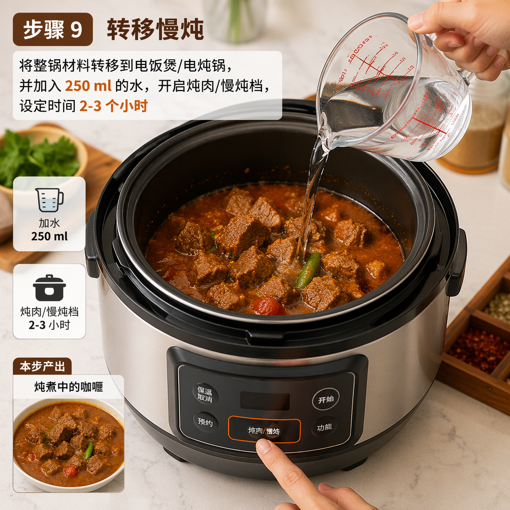 Step 9: Transfer to slow cook