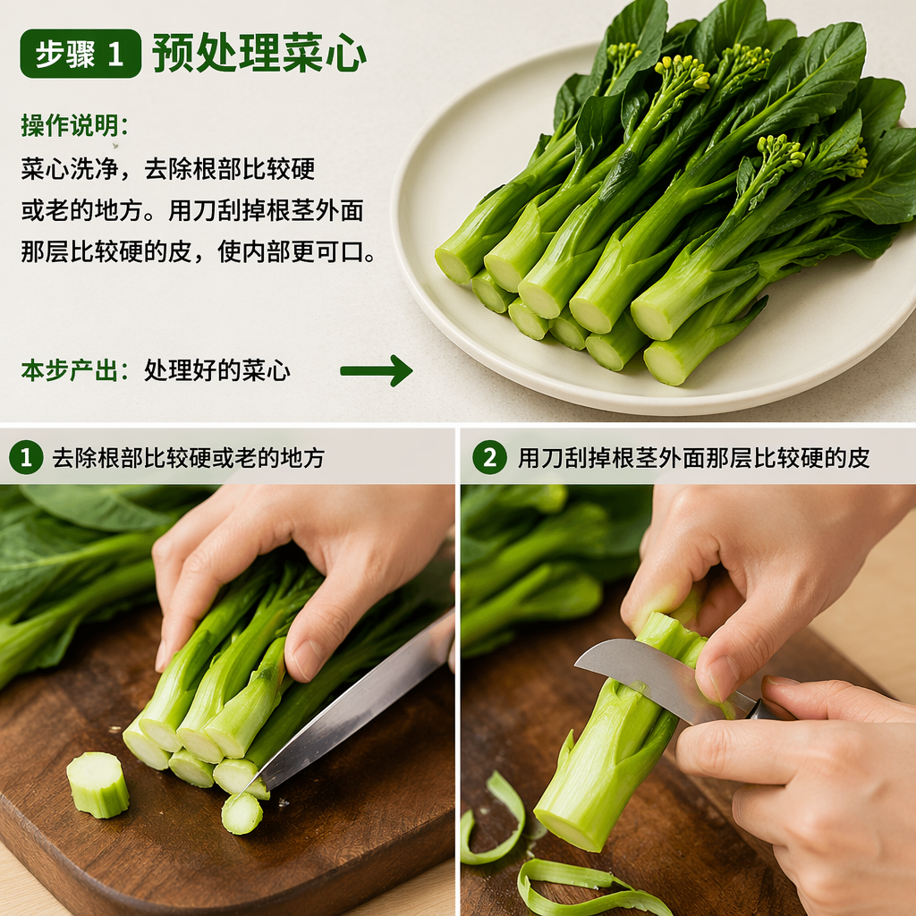 Step 1: Prep the Choy Sum
