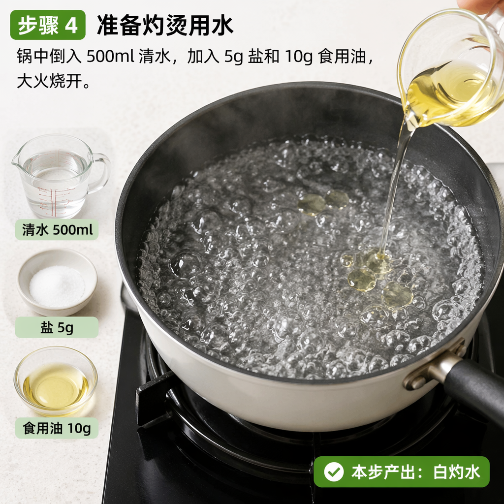 Step 4: Prepare the Blanching Water