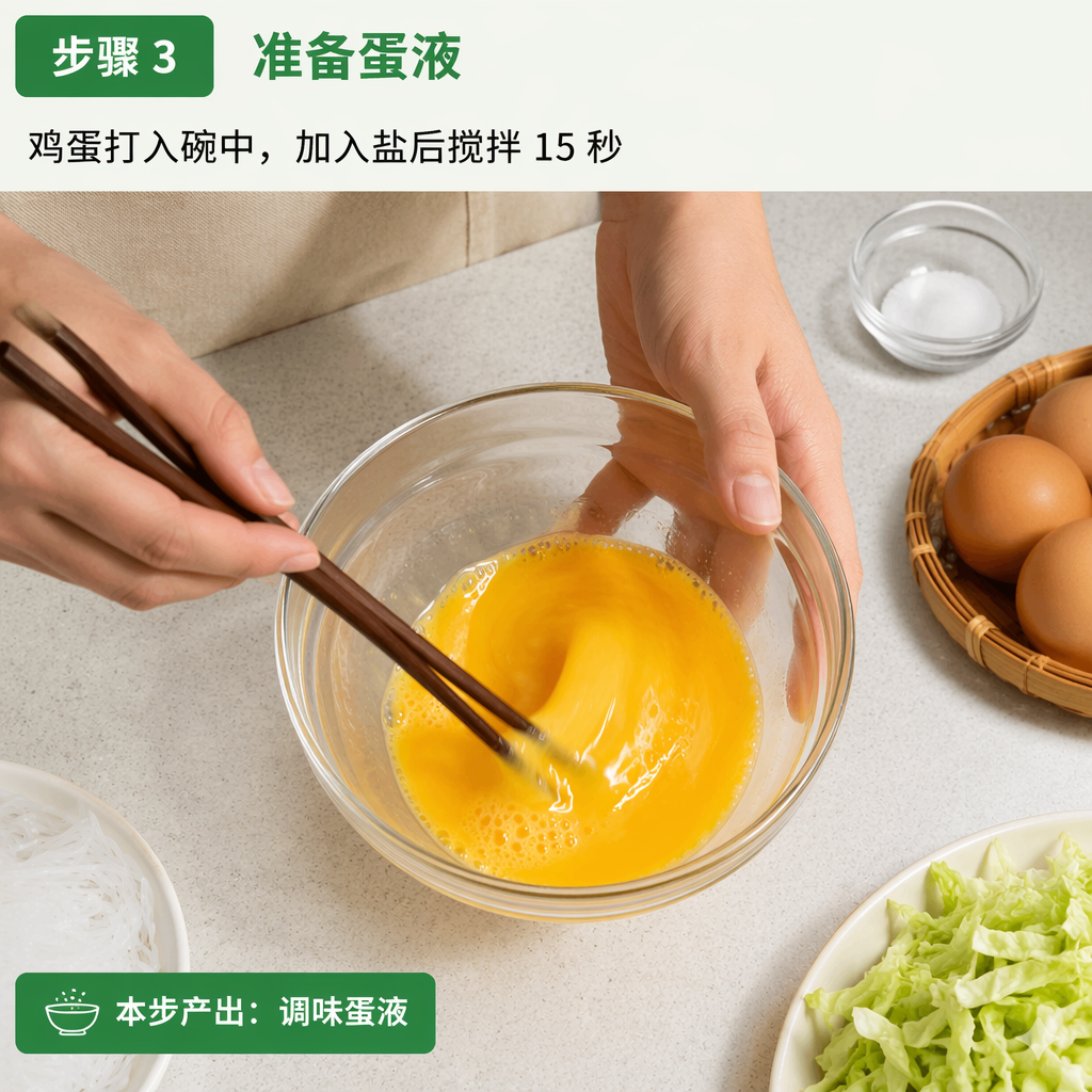 Step 3: Prepare the Egg Mixture