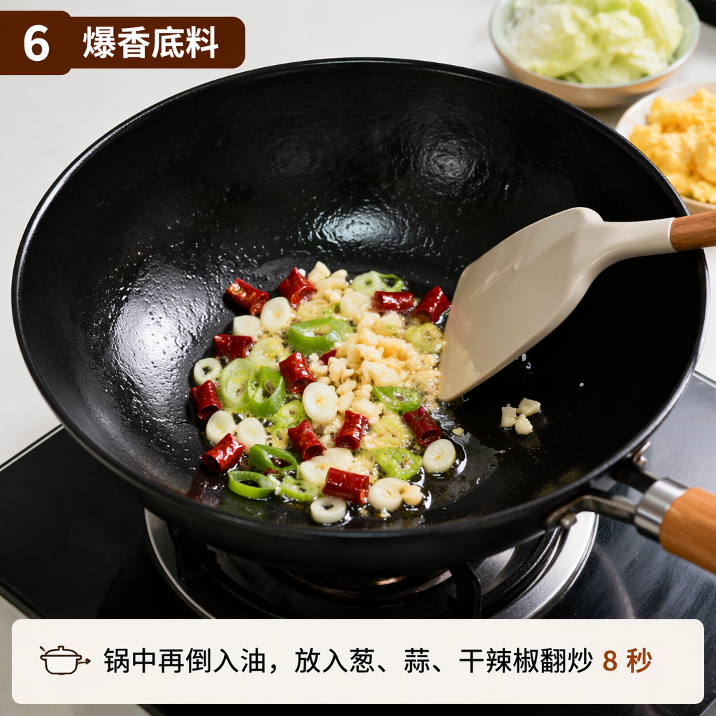Step 6: Fry the Aromatics