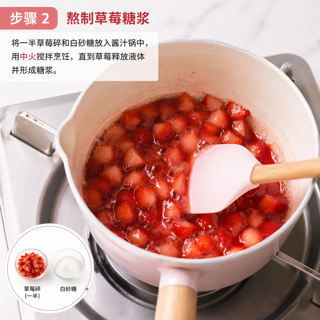 Step 2: Cook the Strawberry Syrup