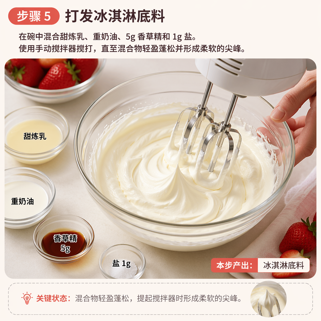 Step 5: Whip the Ice Cream Base