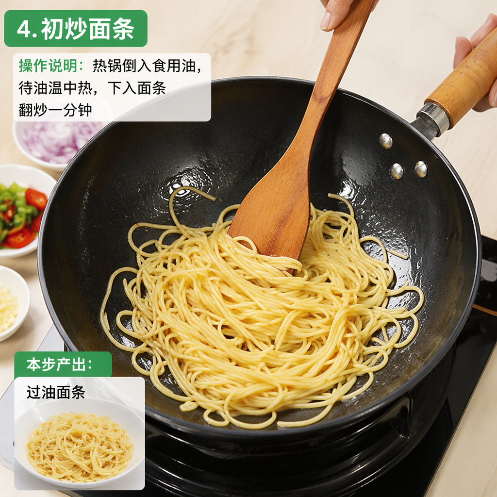 Step 4: Initial Stir-Fry