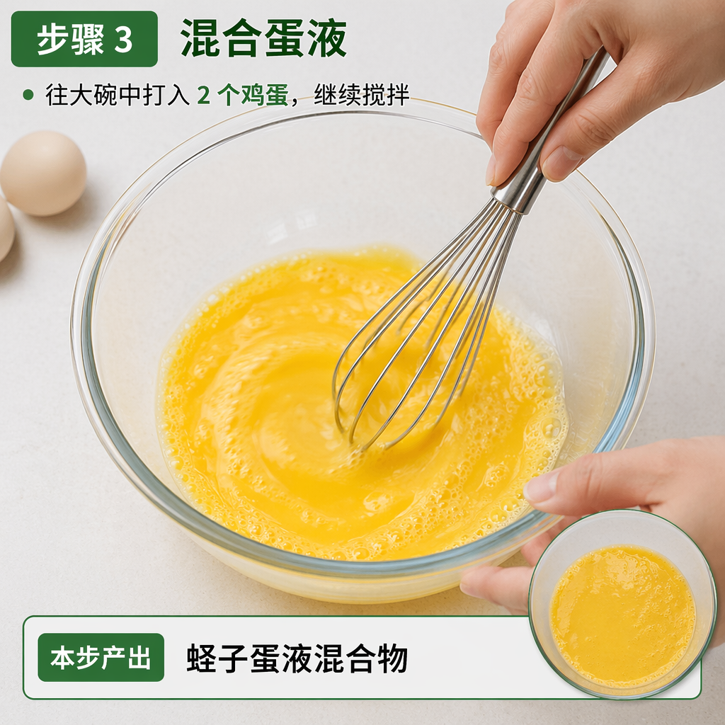 Step 3: Mix in Egg
