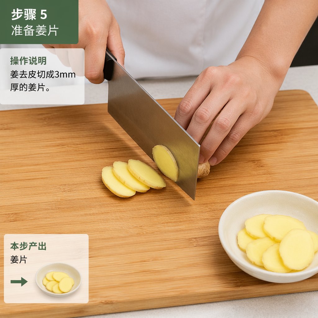 Step 5: Prepare Ginger Slices