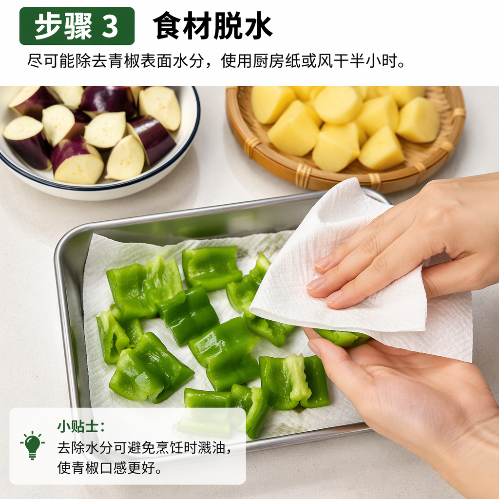 Step 3: Remove Moisture from Ingredients