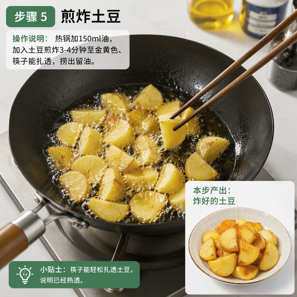 Step 5: Fry the Potatoes