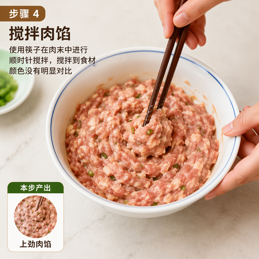 Step 4: Mix the Meat Filling