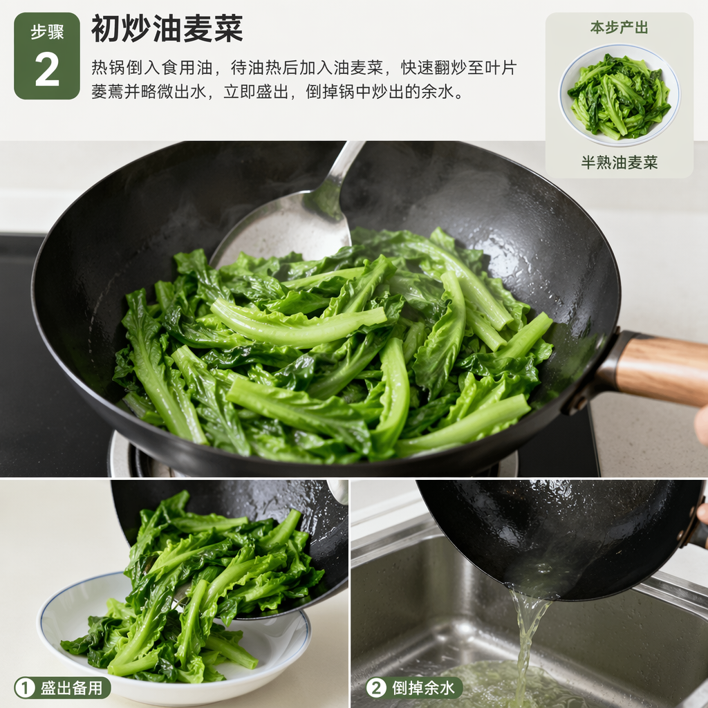 Step 2: Quick-Stir the Leaf Lettuce