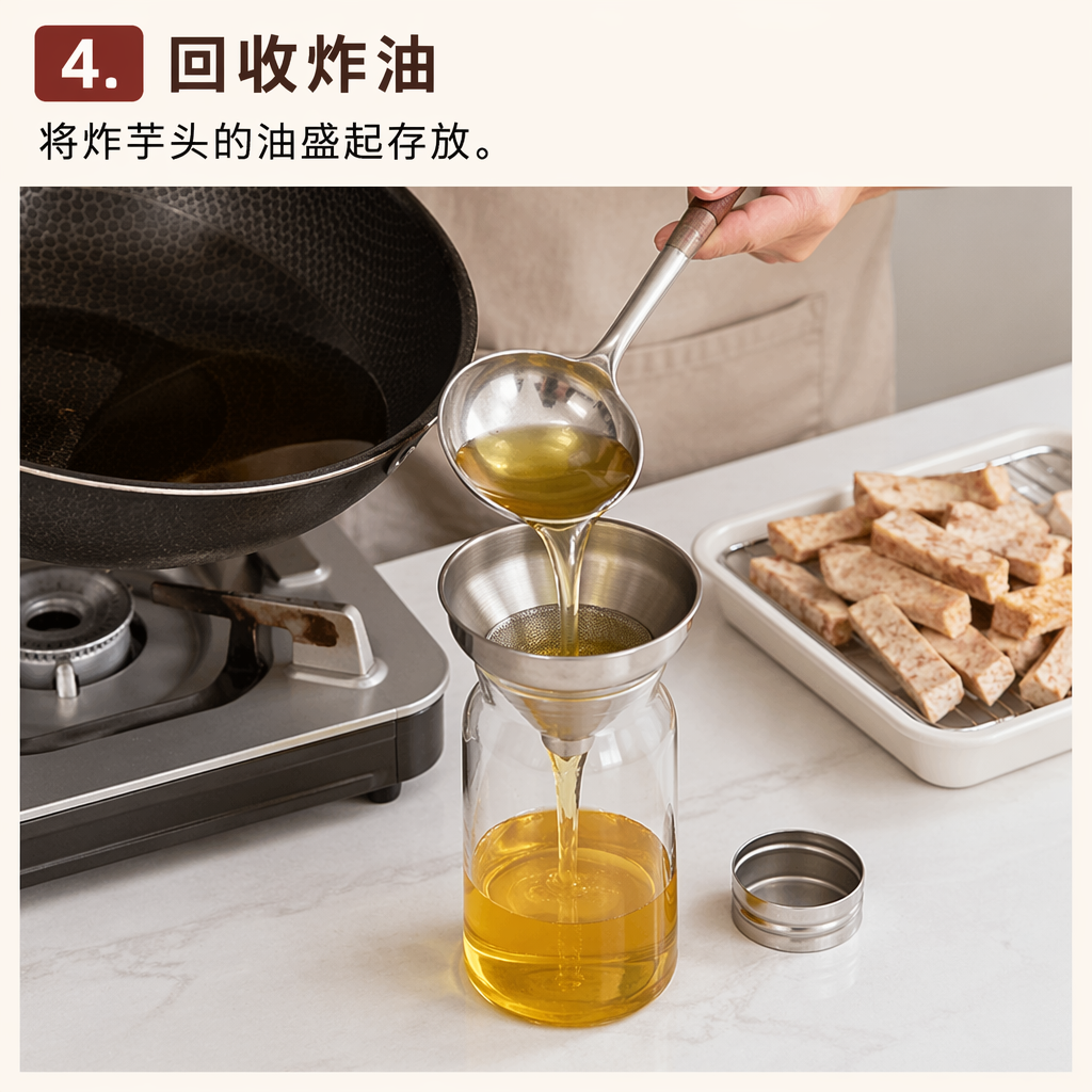 Step 4: Reserve the Frying Oil