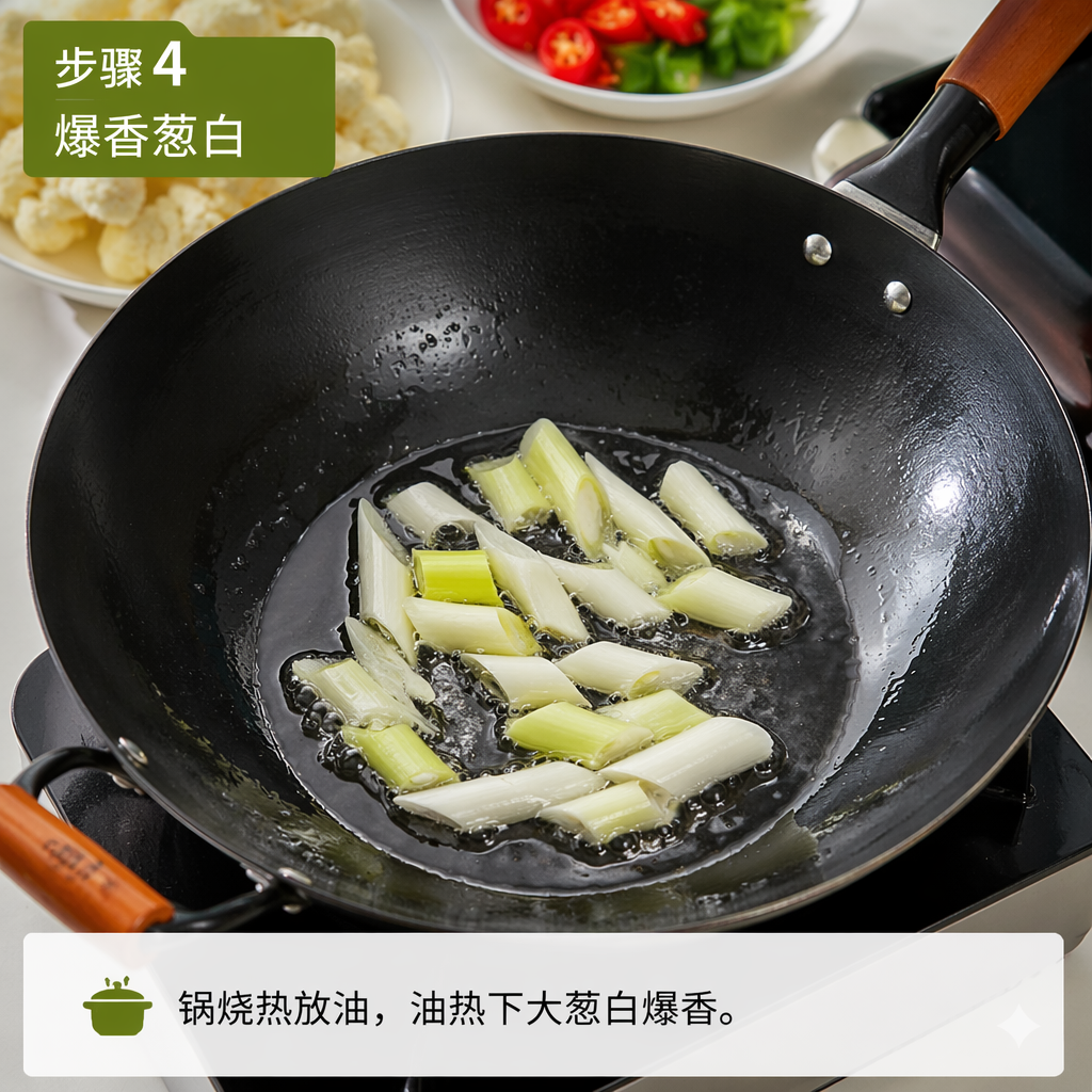 Step 4: Fry the Scallion Whites