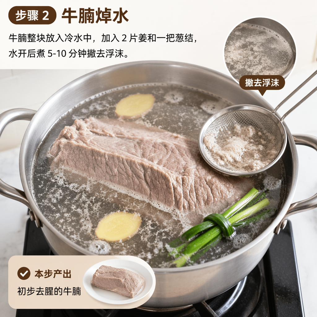 Step 2: Blanch the Beef Brisket