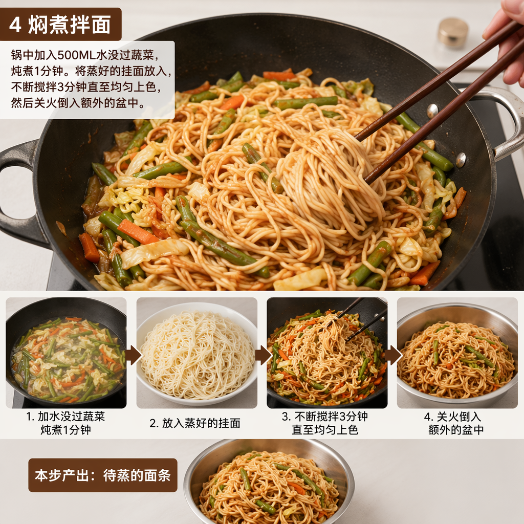 Step 4: Simmer and Toss the Noodles
