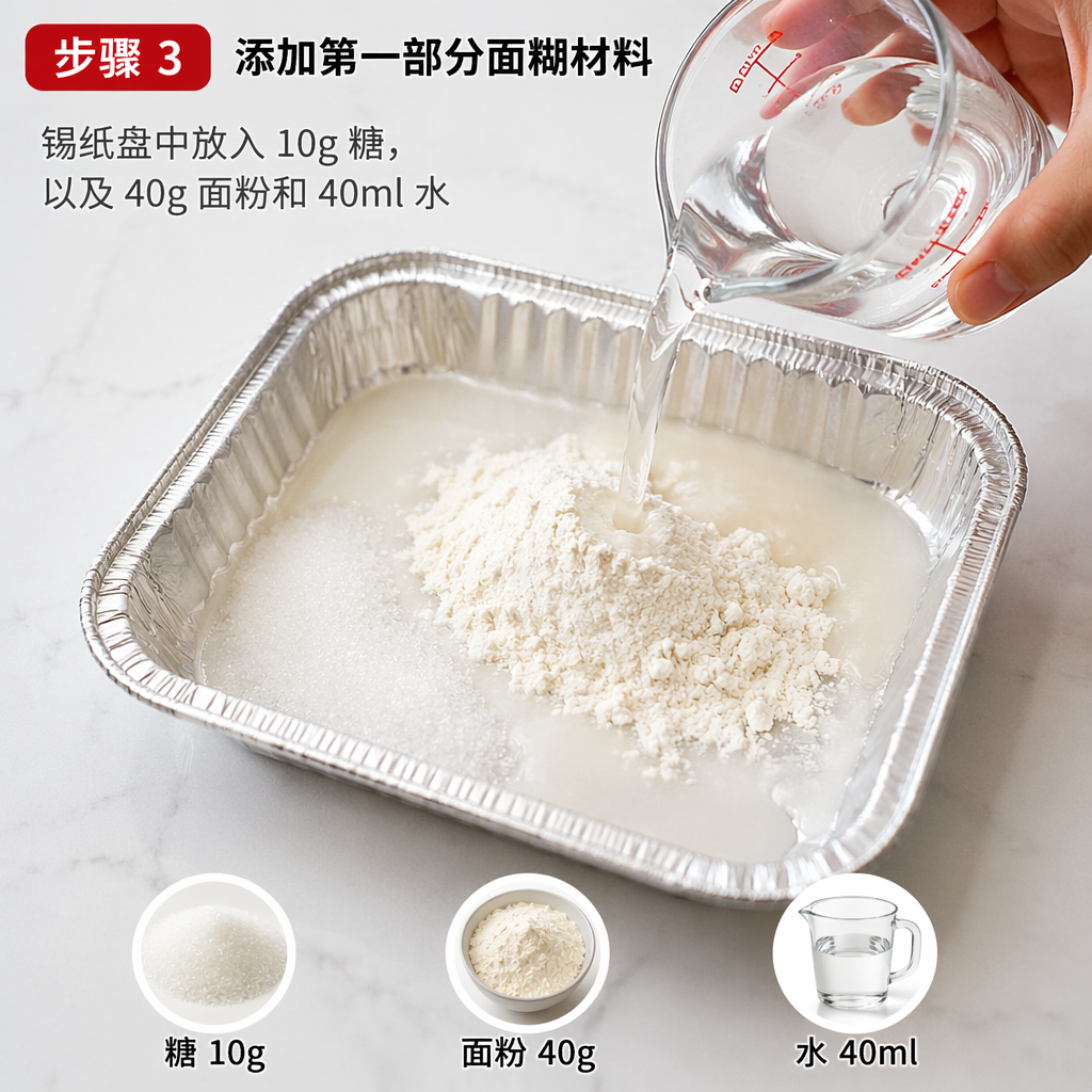 Step 3: Add the First Batch of Batter Ingredients