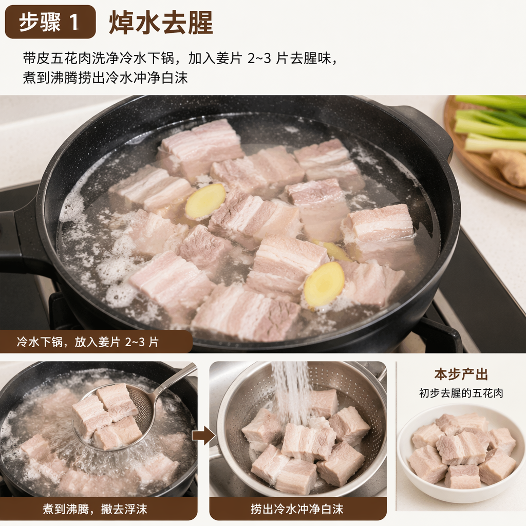 Step 1: Blanch to Remove Gamey Flavor