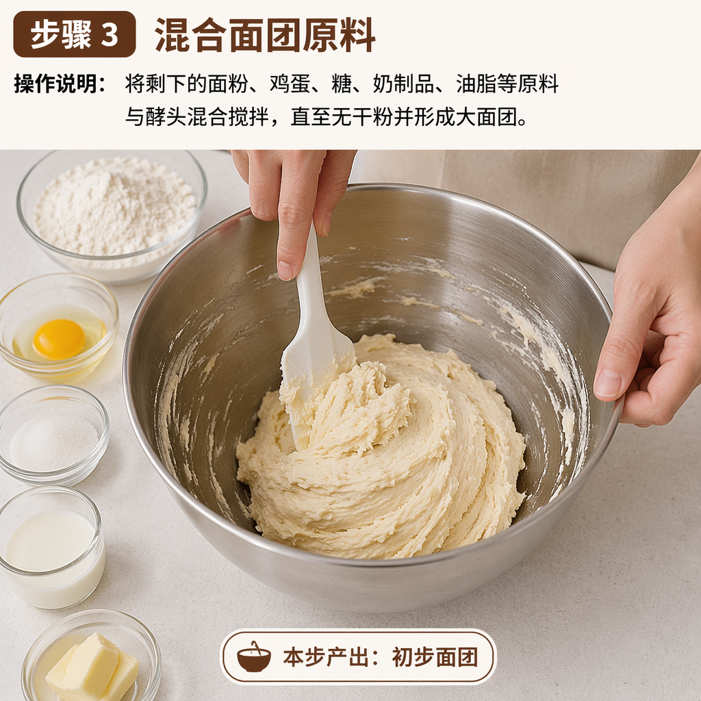 Step 3: Combine the Dough Ingredients