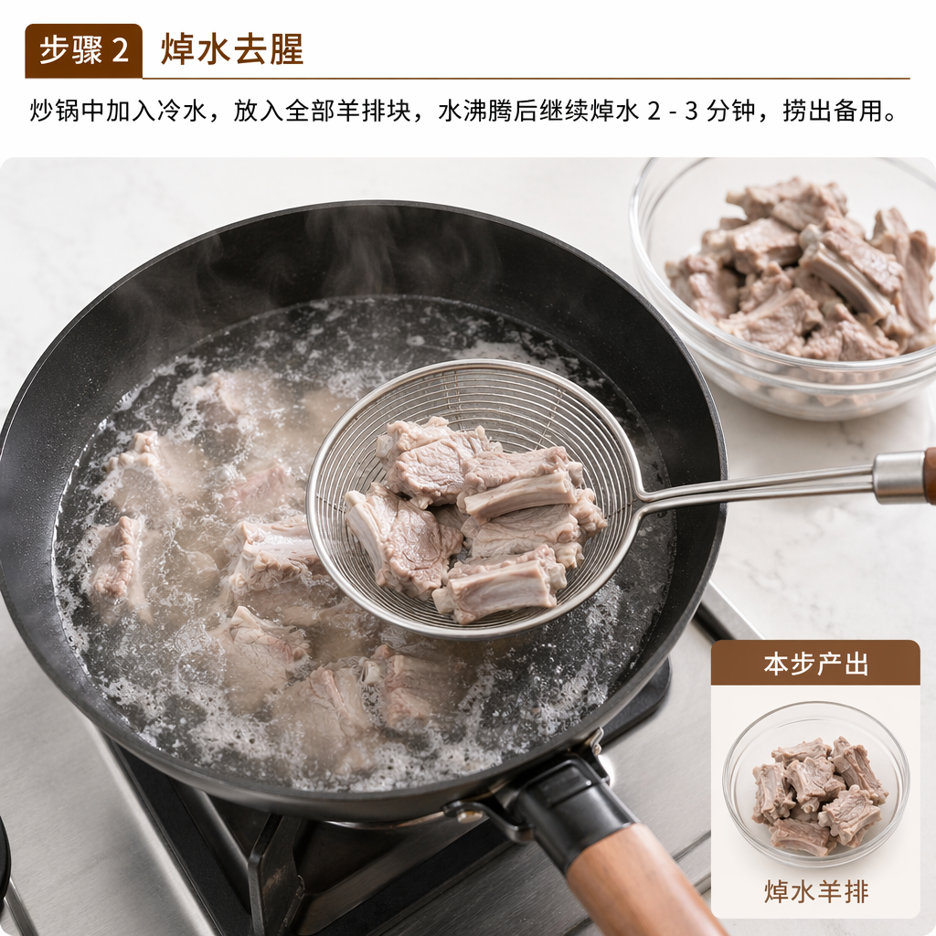 Step 2: Blanch to Remove Gamey Flavor