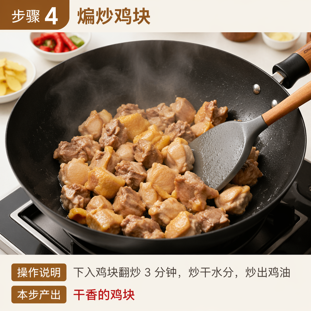 Step 4: Stir-Fry the Chicken