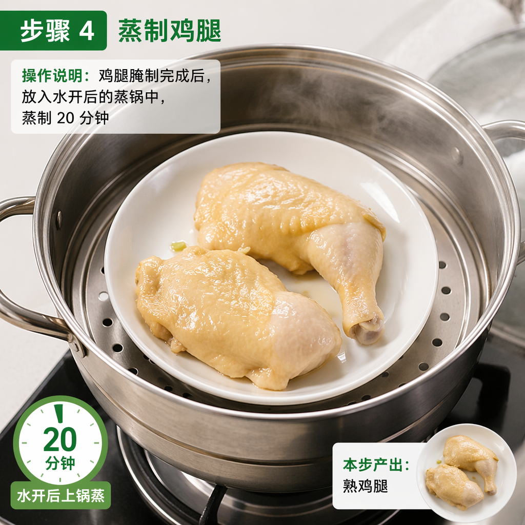 Step 4: Steam the Chicken Thighs