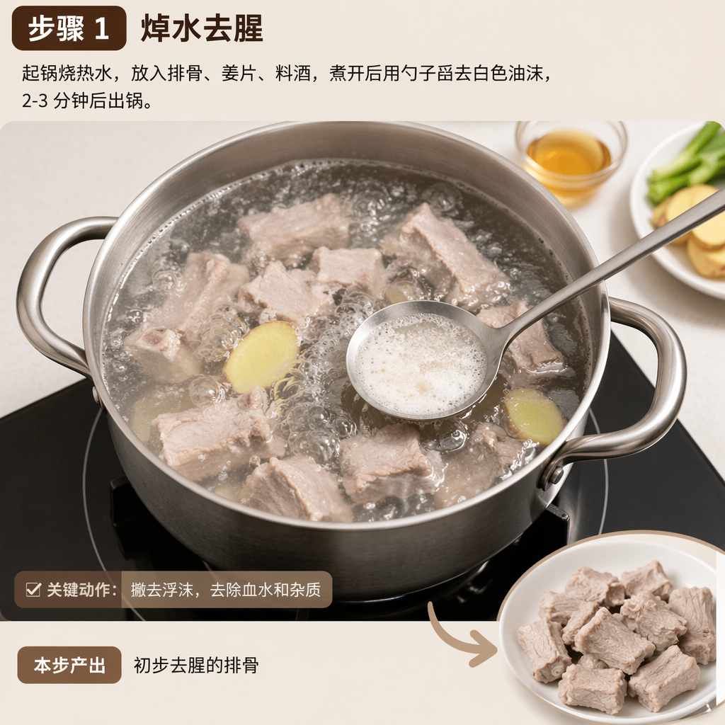 Step 1: Blanch to Remove Odour