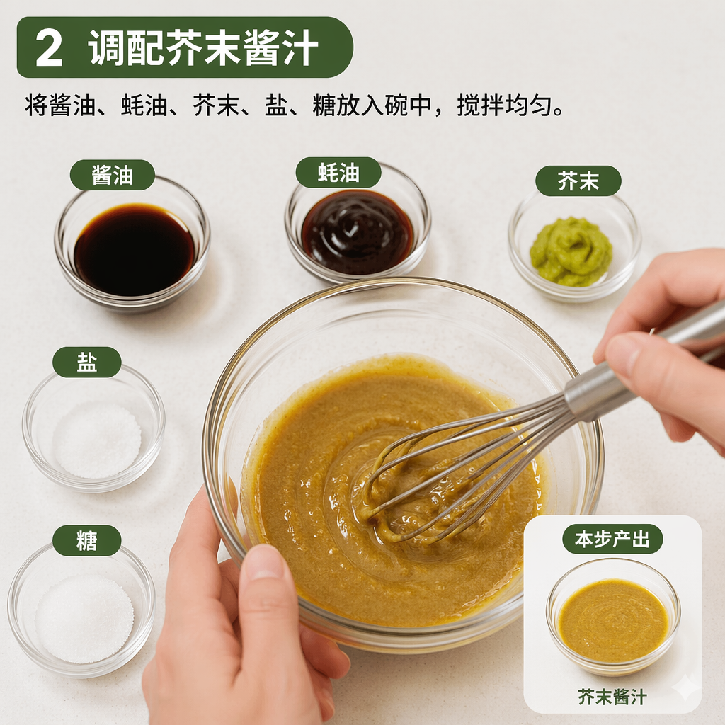 Step 2: Mix the Wasabi Sauce