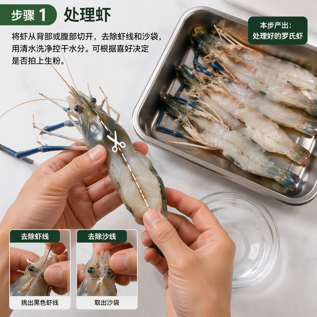 Step 1: Prepare the Prawns