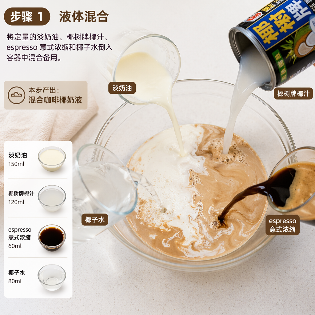 Step 1: Mix Liquids