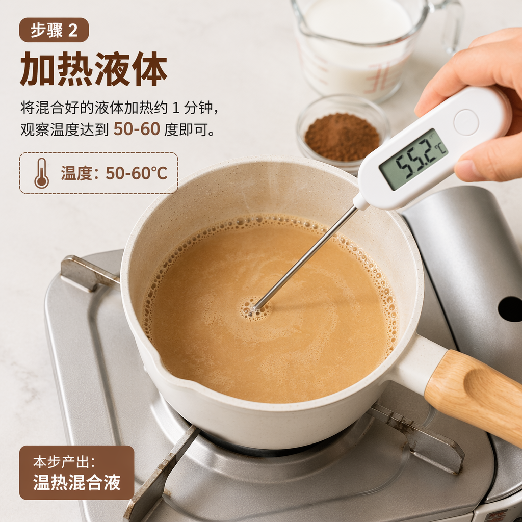 Step 2: Heat Liquids