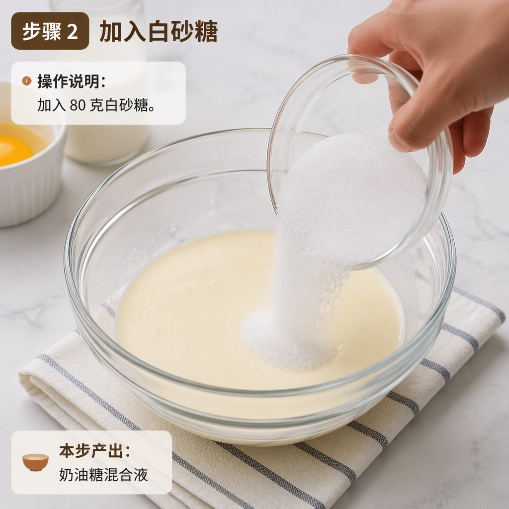 Step 2: Add Granulated sugar