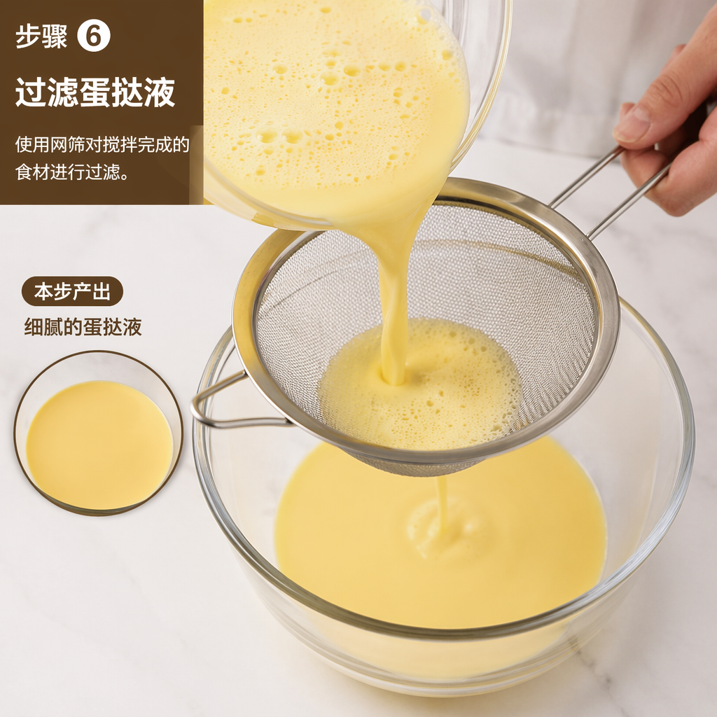 Step 6: Strain the tart filling