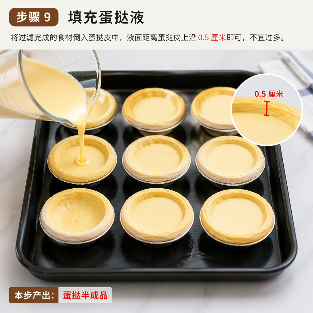Step 9: Fill the tart shells