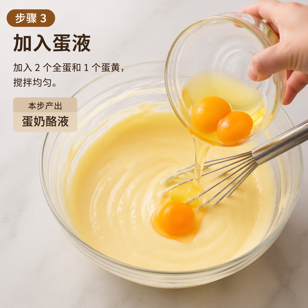 Step 3: Add the Eggs