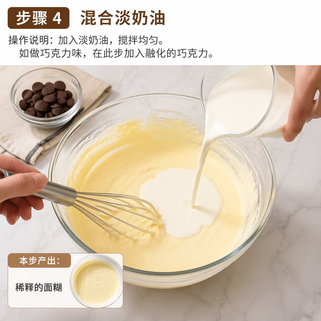 Step 4: Mix in the Cream